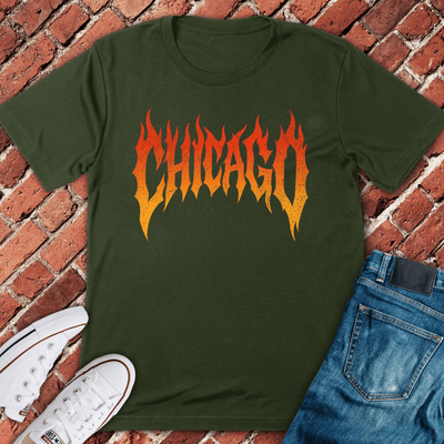 Blazing Chicago T-Shirt - Graphic Tee - Gift for Chicago Lovers - Unisex