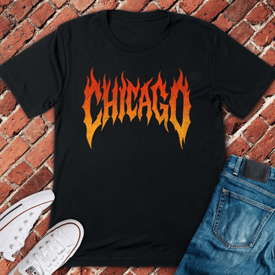 Blazing Chicago T-Shirt - Graphic Tee - Gift for Chicago Lovers - Unisex