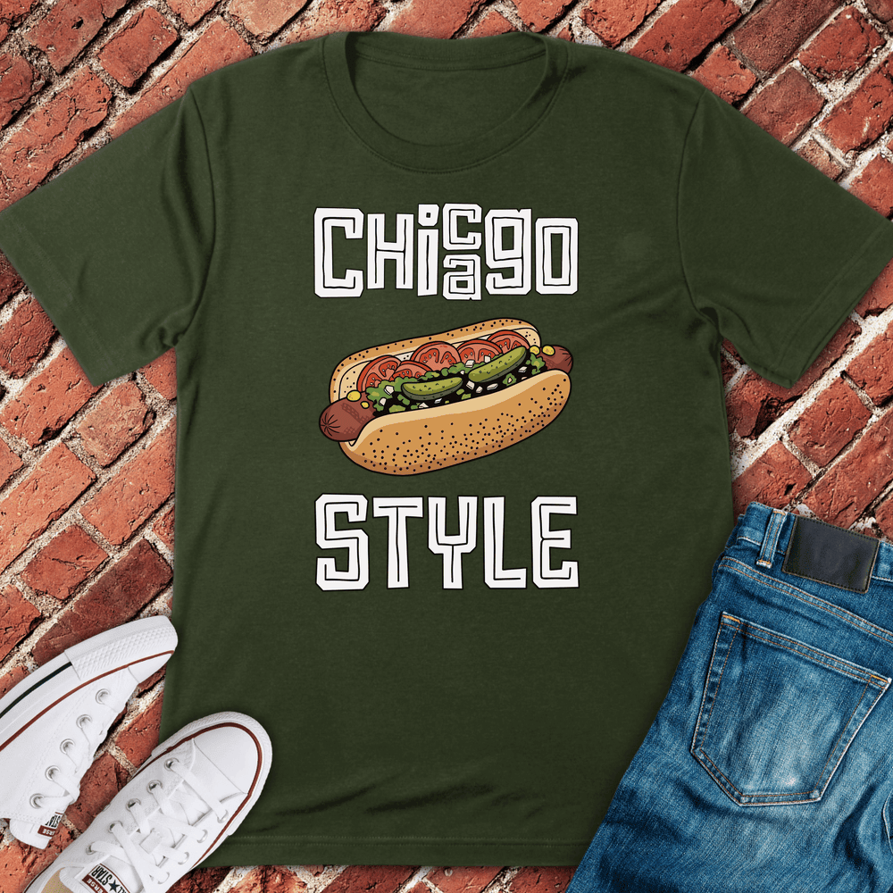 Chi Style Dog T-Shirt - Graphic Tee - Gift for Chicago Lovers - Unisex