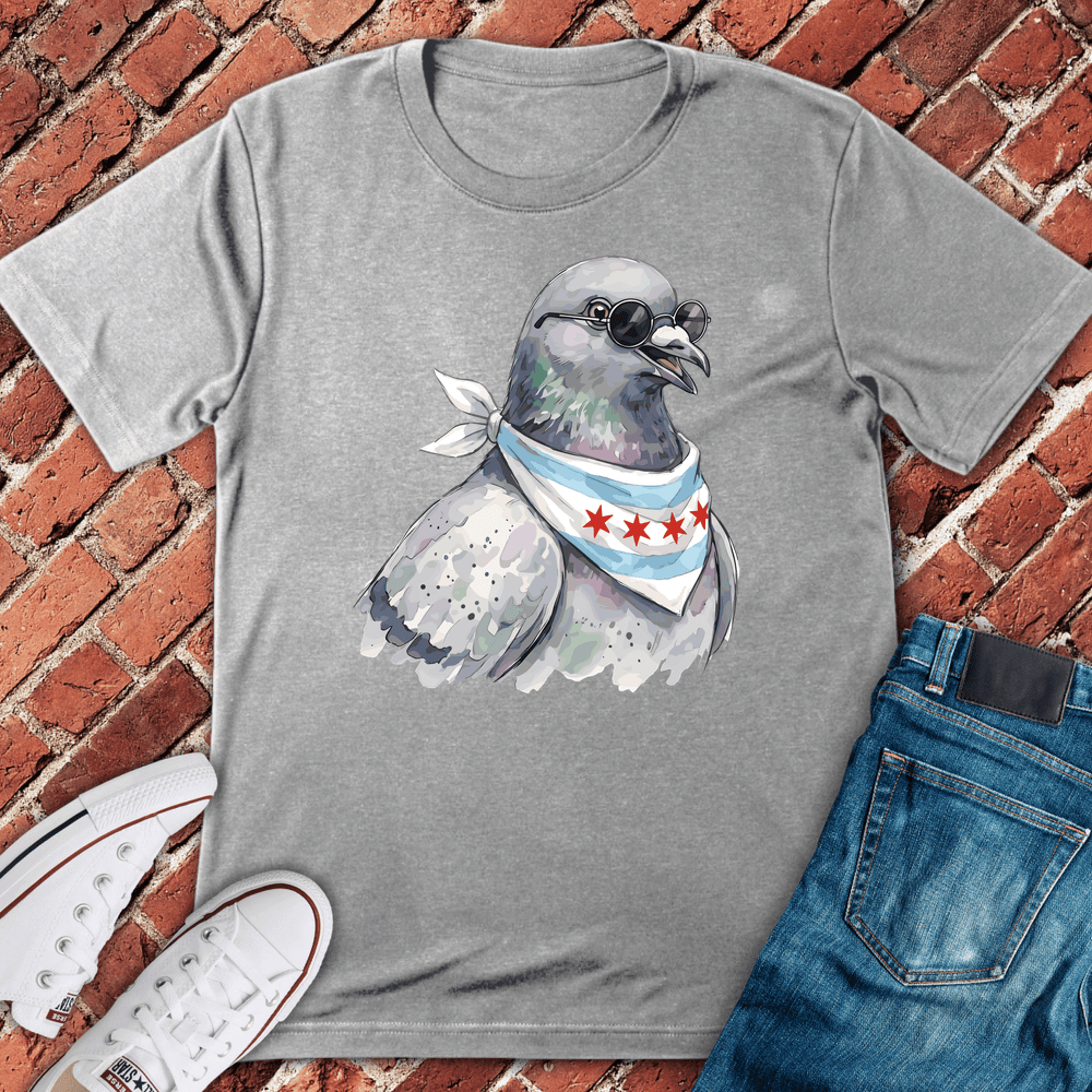 Chi Pigeon Drip T-Shirt - Graphic Tee - Gift for Chicago Lovers - Unisex