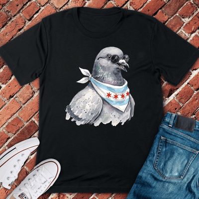 Chi Pigeon Drip T-Shirt - Graphic Tee - Gift for Chicago Lovers - Unisex
