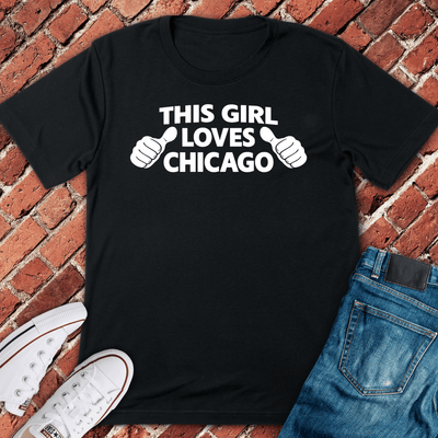 This Girl Loves Chicago T-Shirt - Graphic Tee - Gift for Chicago Lovers