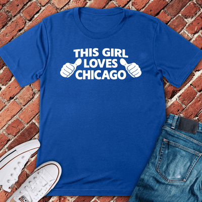This Girl Loves Chicago T-Shirt - Graphic Tee - Gift for Chicago Lovers