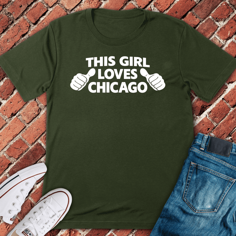 This Girl Loves Chicago T-Shirt - Graphic Tee - Gift for Chicago Lovers