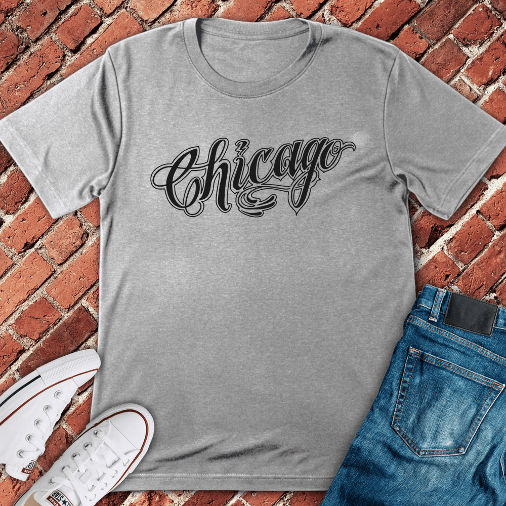 Chicago Calligraphy T-Shirt - Graphic Tee - Gift for Chicago Lovers - Unisex