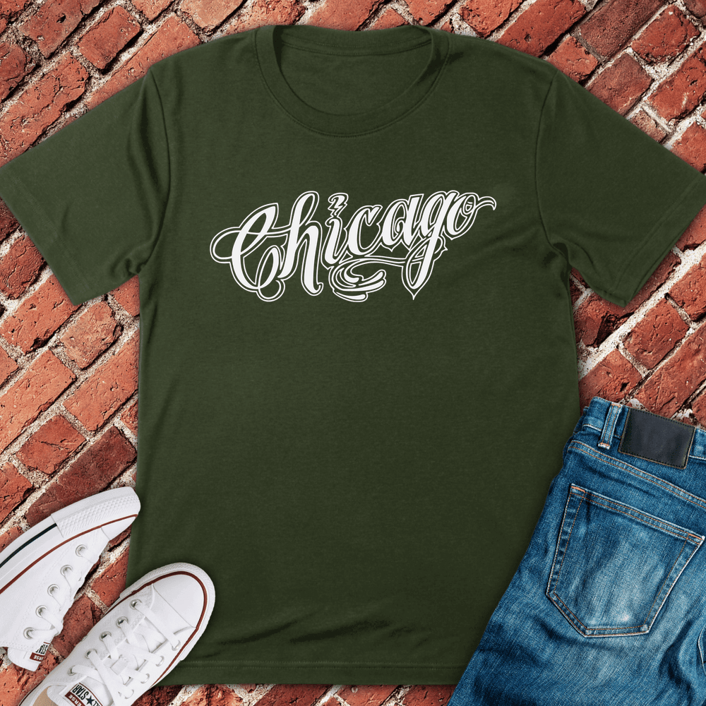 Chicago Calligraphy T-Shirt - Graphic Tee - Gift for Chicago Lovers - Unisex