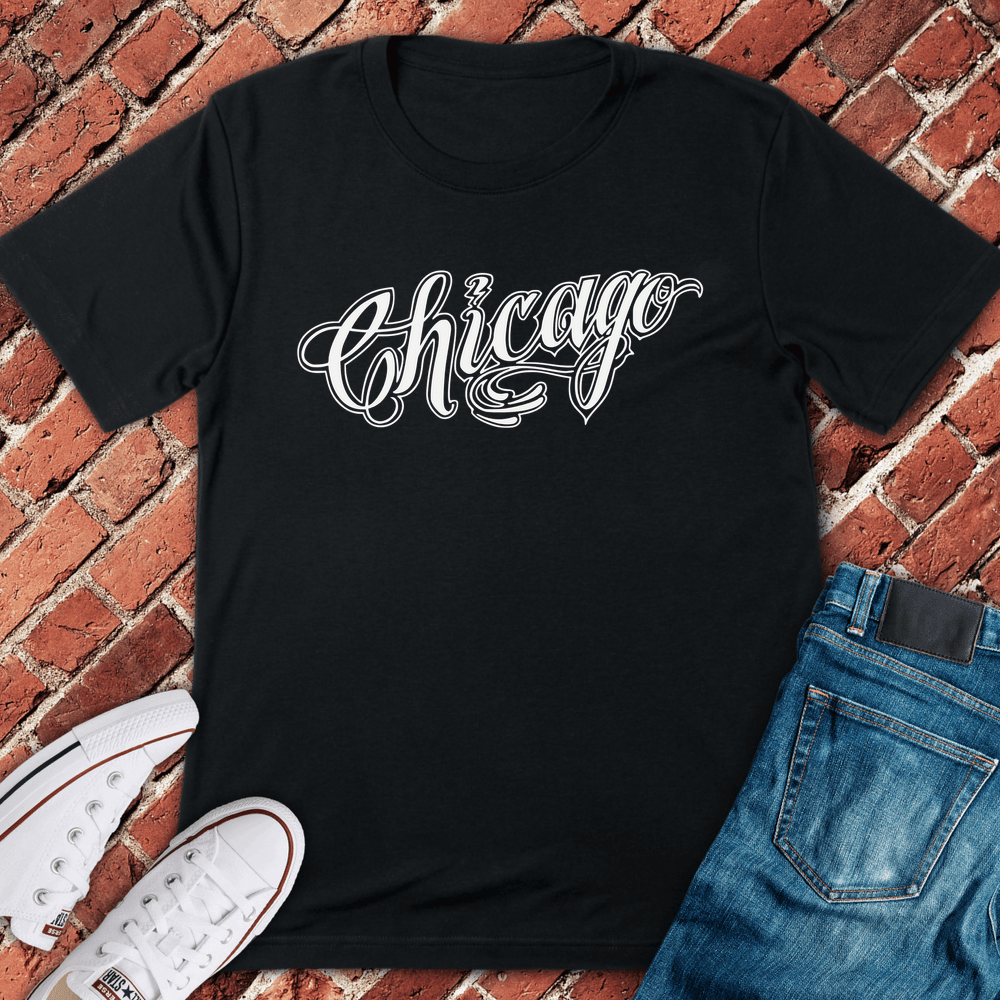 Chicago Calligraphy T-Shirt - Graphic Tee - Gift for Chicago Lovers - Unisex
