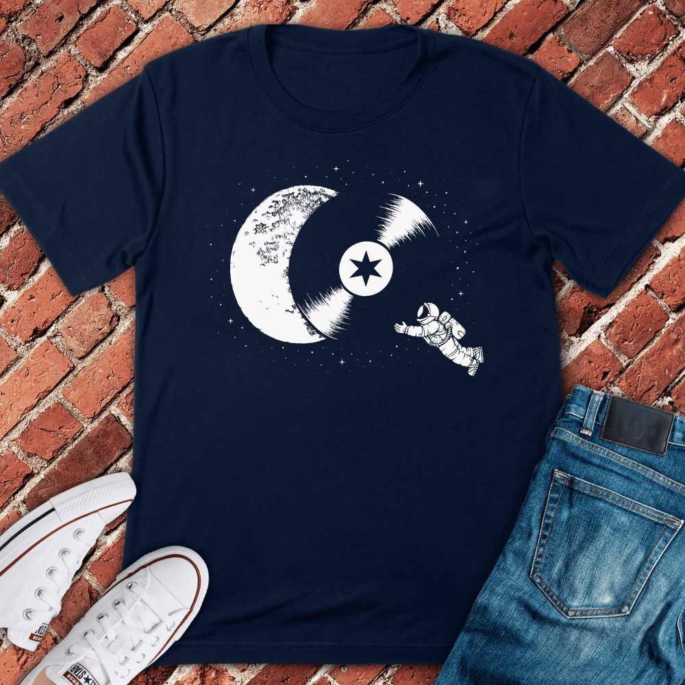 Cosmic Vinyl Drift T-Shirt - Chicago Graphic Tee - Gift for Chicago Lovers - Unisex