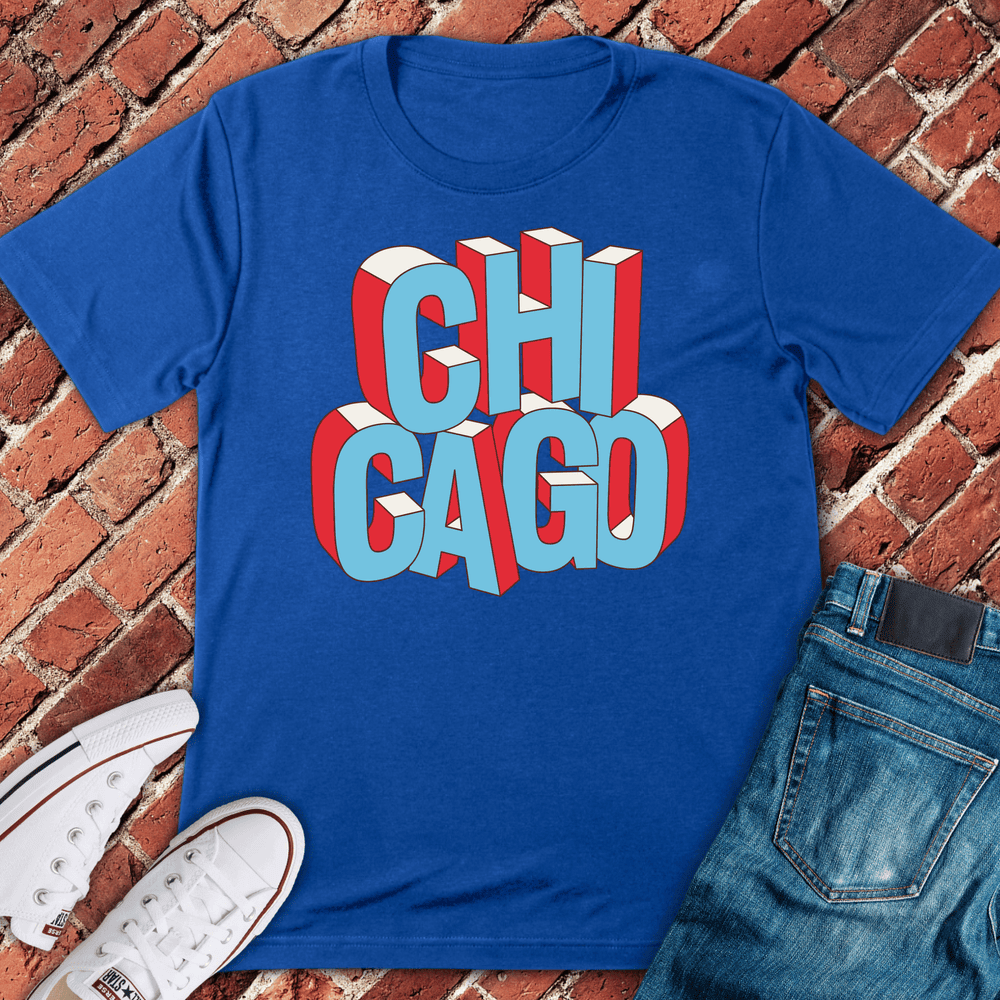Chi Town Block T-Shirt - Graphic Tee - Gift for Chicago Lovers - Unisex