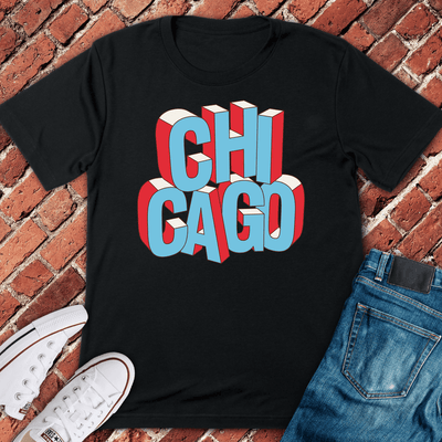 Chi Town Block T-Shirt - Graphic Tee - Gift for Chicago Lovers - Unisex