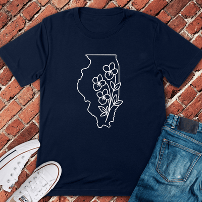 Blooming Illinois T-Shirt - Chicago Graphic Tee - Gift for Chicago Lovers - Unisex