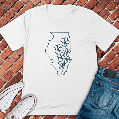 Blooming Illinois T-Shirt - Chicago Graphic Tee - Gift for Chicago Lovers - Unisex