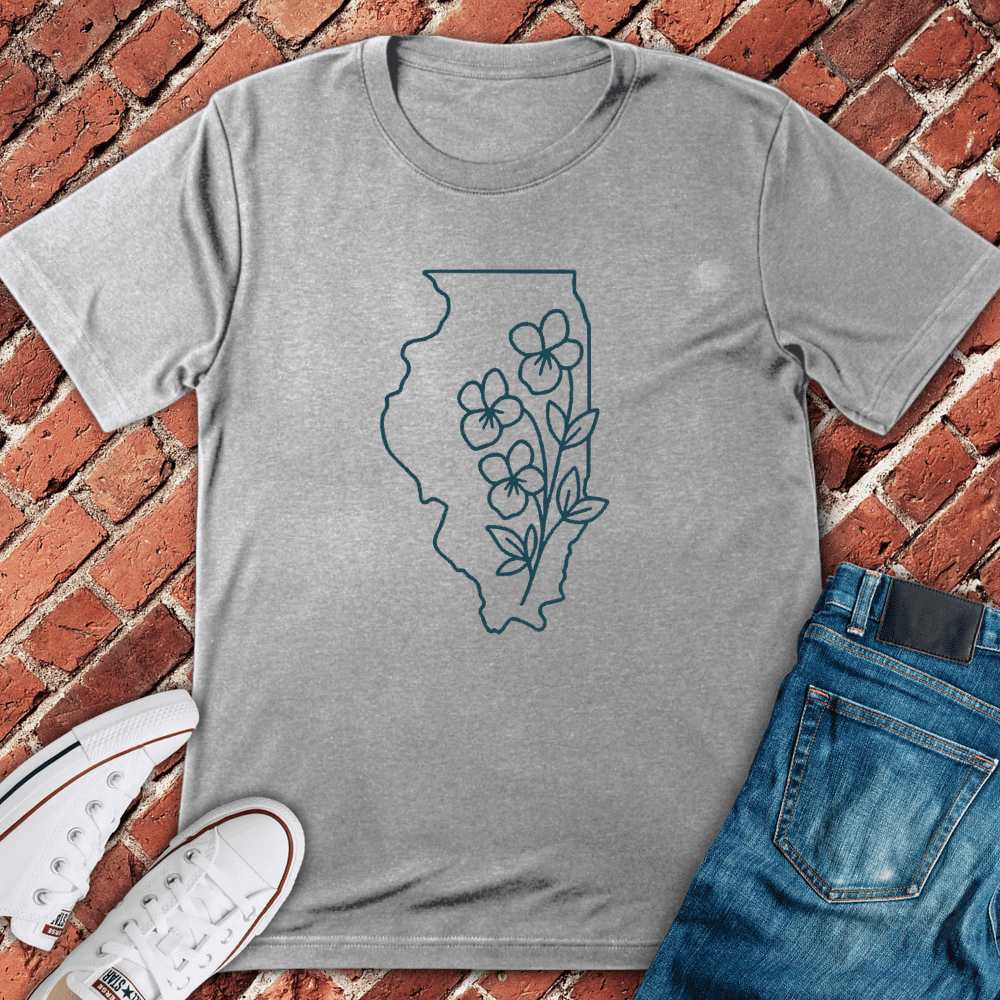 Blooming Illinois T-Shirt - Chicago Graphic Tee - Gift for Chicago Lovers - Unisex