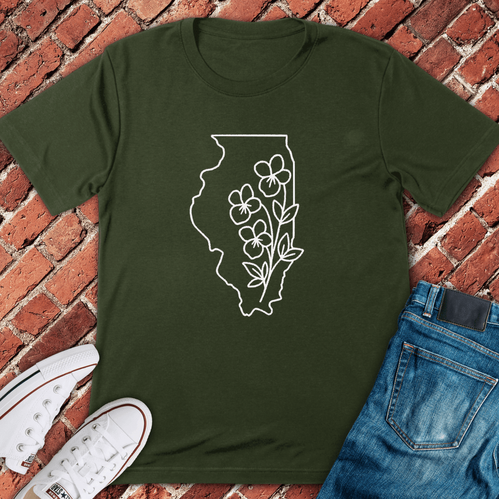 Blooming Illinois T-Shirt - Chicago Graphic Tee - Gift for Chicago Lovers - Unisex