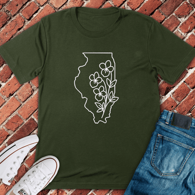 Blooming Illinois T-Shirt - Chicago Graphic Tee - Gift for Chicago Lovers - Unisex