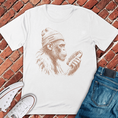 Chicago Dog Chimp T-Shirt - Graphic Tee - Gift for Chicago Lovers - Unisex
