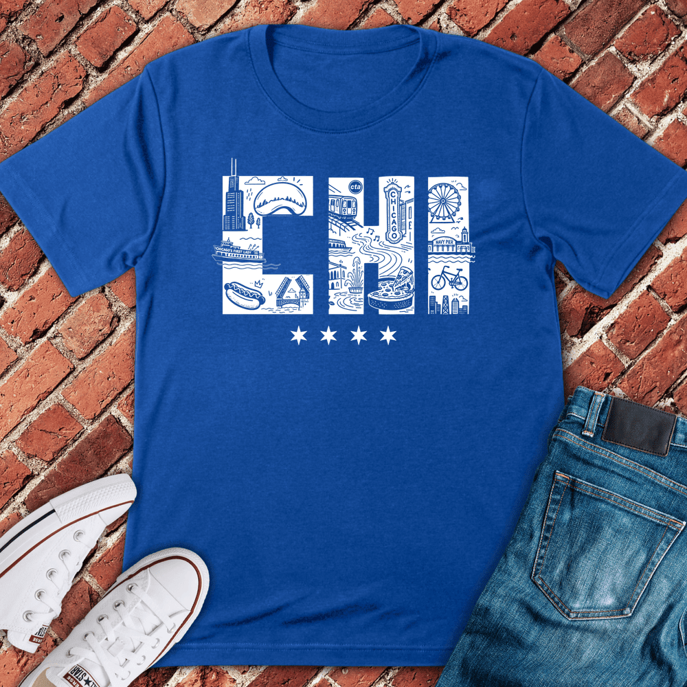 Chi City Collage T-Shirt - Graphic Tee - Gift for Chicago Lovers - Unisex