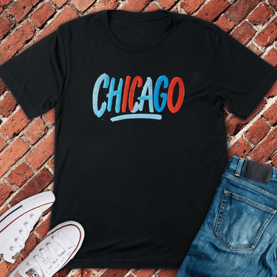 Brushstroke Chicago T-Shirt - Graphic Tee - Gift for Chicago Lovers - Unisex