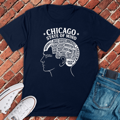 Chi State Of Mind T-Shirt - Graphic Tee - Gift for Chicago Lovers - Unisex