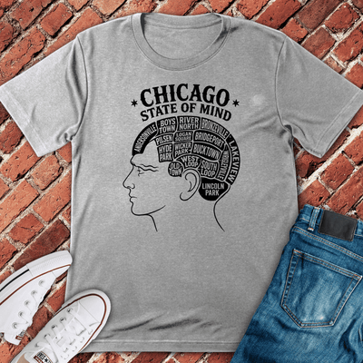 Chi State Of Mind T-Shirt - Graphic Tee - Gift for Chicago Lovers - Unisex