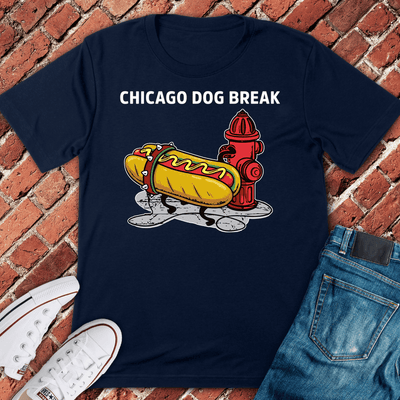 Chicago Dog Break T-Shirt - Graphic Tee - Gift for Chicago Lovers - Unisex