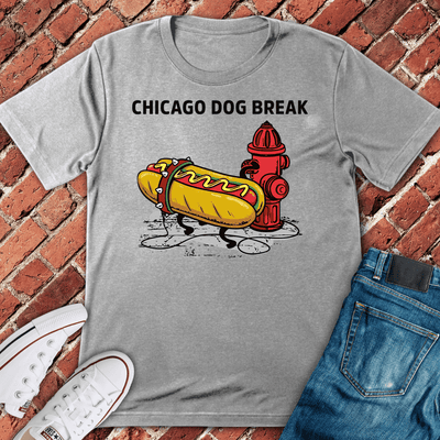 Chicago Dog Break T-Shirt - Graphic Tee - Gift for Chicago Lovers - Unisex