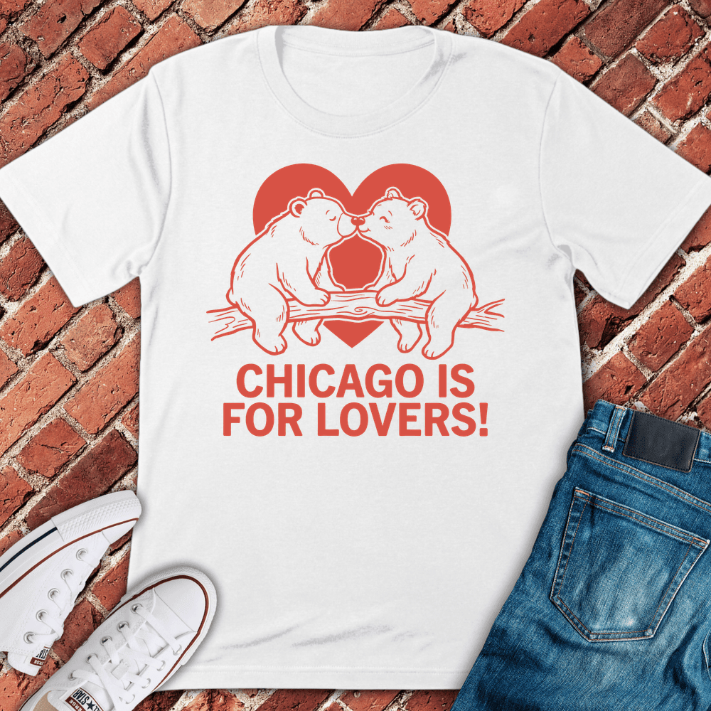 Chicago Bear Love T-Shirt - Graphic Tee - Gift for Chicago Lovers - Unisex
