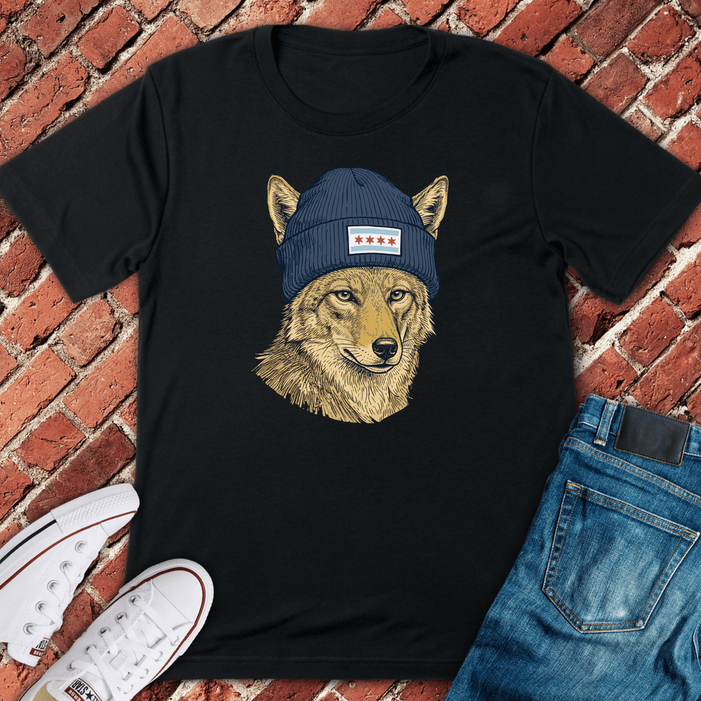 Chi Coyote Knit T-Shirt - Graphic Tee - Gift for Chicago Lovers - Unisex