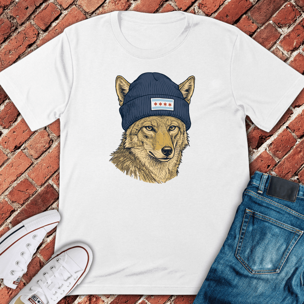 Chi Coyote Knit T-Shirt - Graphic Tee - Gift for Chicago Lovers - Unisex