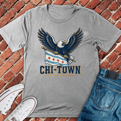 Chi Town Eagle T-Shirt - Graphic Tee - Gift for Chicago Lovers - Unisex