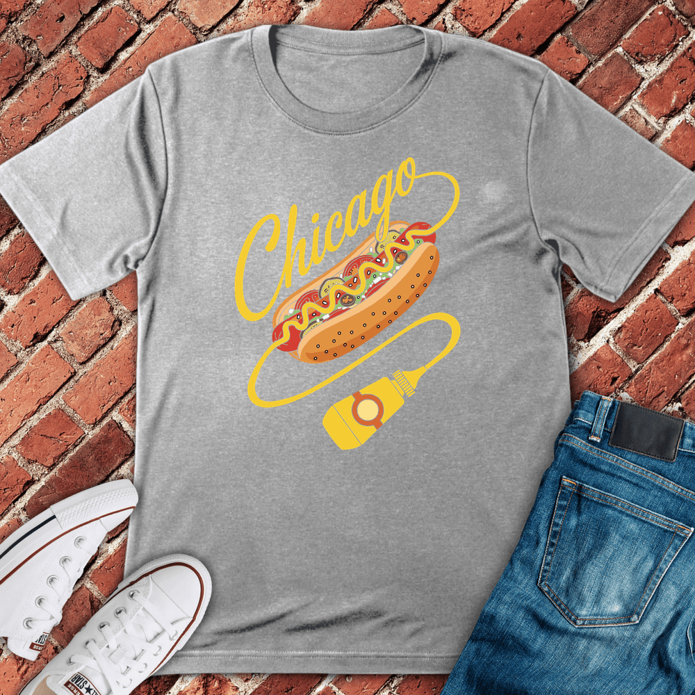 Chicago Dog Drip T-Shirt - Graphic Tee - Gift for Chicago Lovers - Unisex