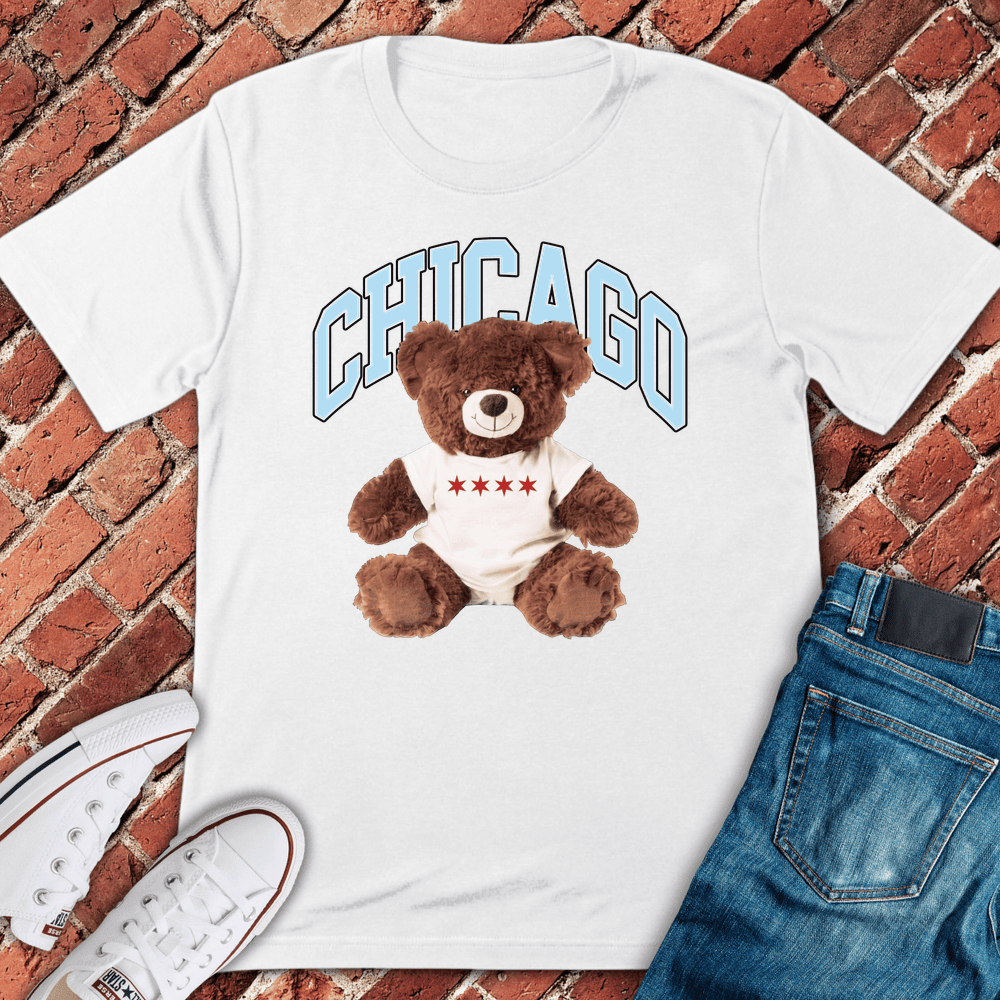 Chicago Teddy Pride T-Shirt - Graphic Tee - Gift for Chicago Lovers - Unisex