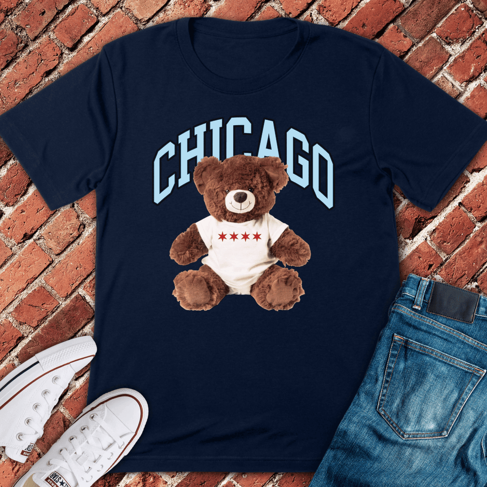 Chicago Teddy Pride T-Shirt - Graphic Tee - Gift for Chicago Lovers - Unisex