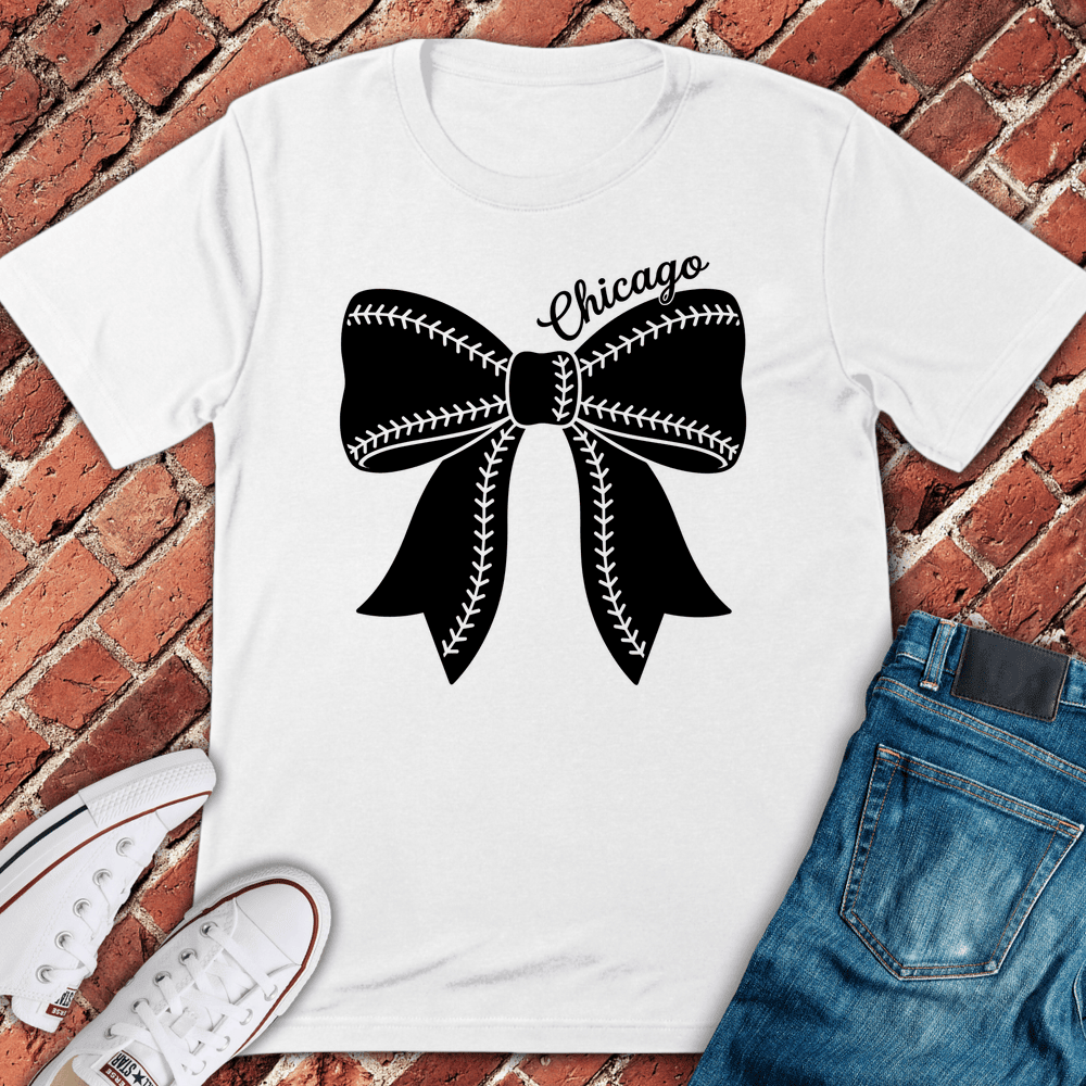 Chicago Ball Bow T-Shirt - Graphic Tee - Gift for Chicago Lovers - Unisex