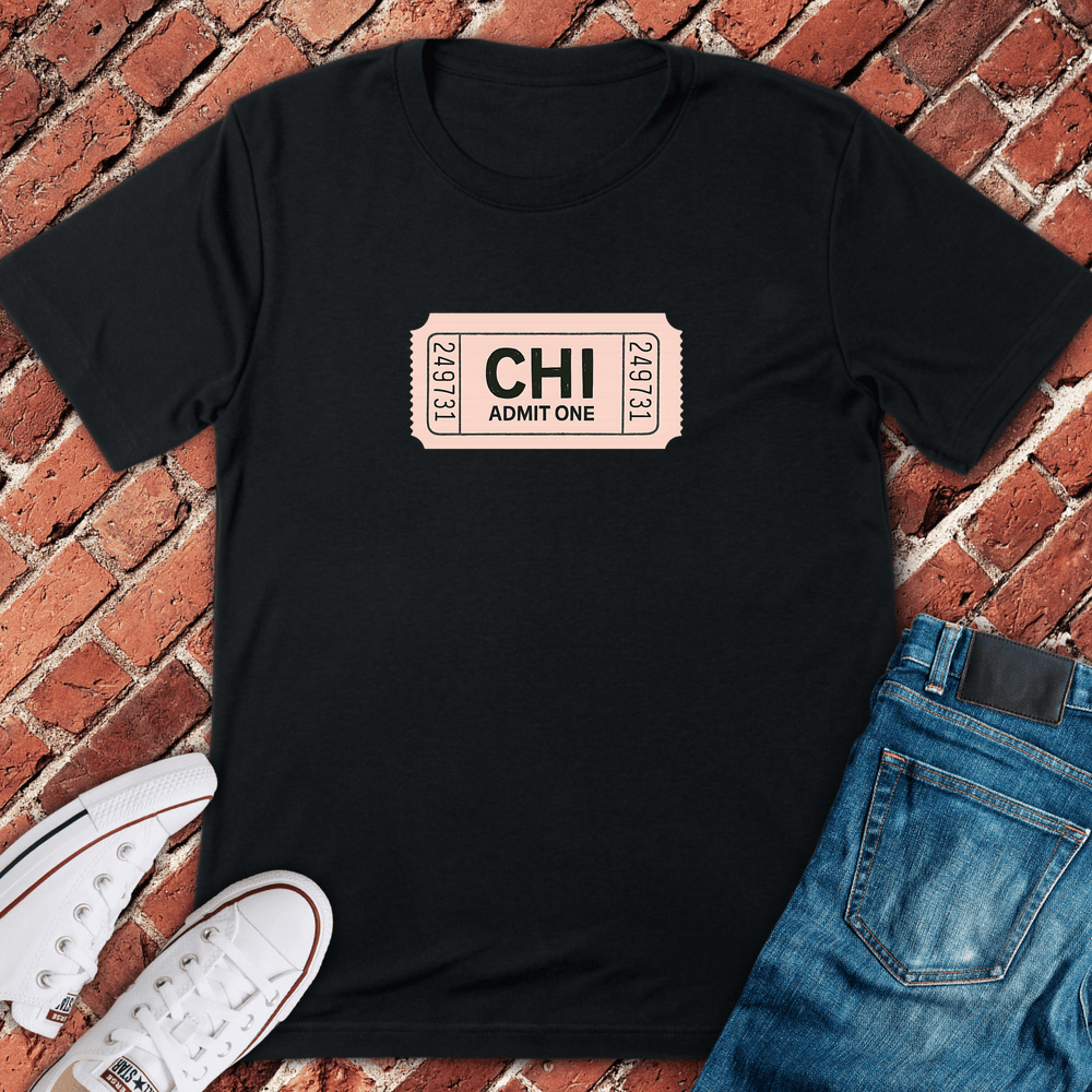 Chi Ticket Stub T-Shirt - Graphic Tee - Gift for Chicago Lovers - Unisex