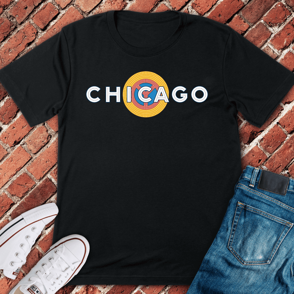 Chicago Dot Emblem T-Shirt - Graphic Tee - Gift for Chicago Lovers - Unisex