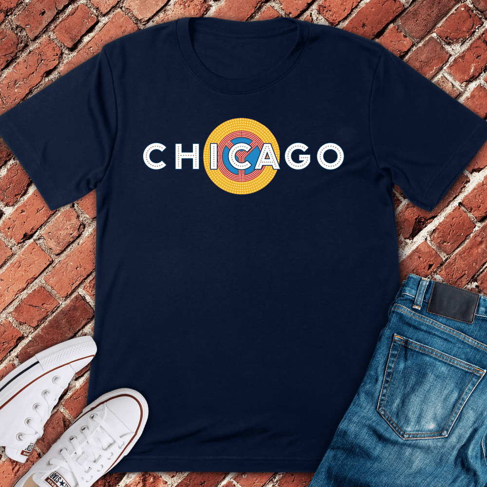 Chicago Dot Emblem T-Shirt - Graphic Tee - Gift for Chicago Lovers - Unisex