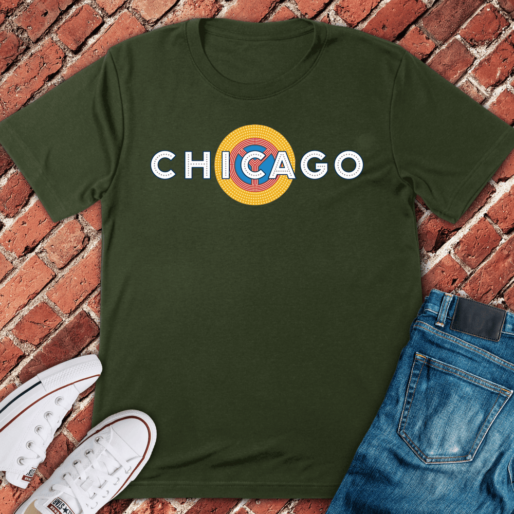 Chicago Dot Emblem T-Shirt - Graphic Tee - Gift for Chicago Lovers - Unisex