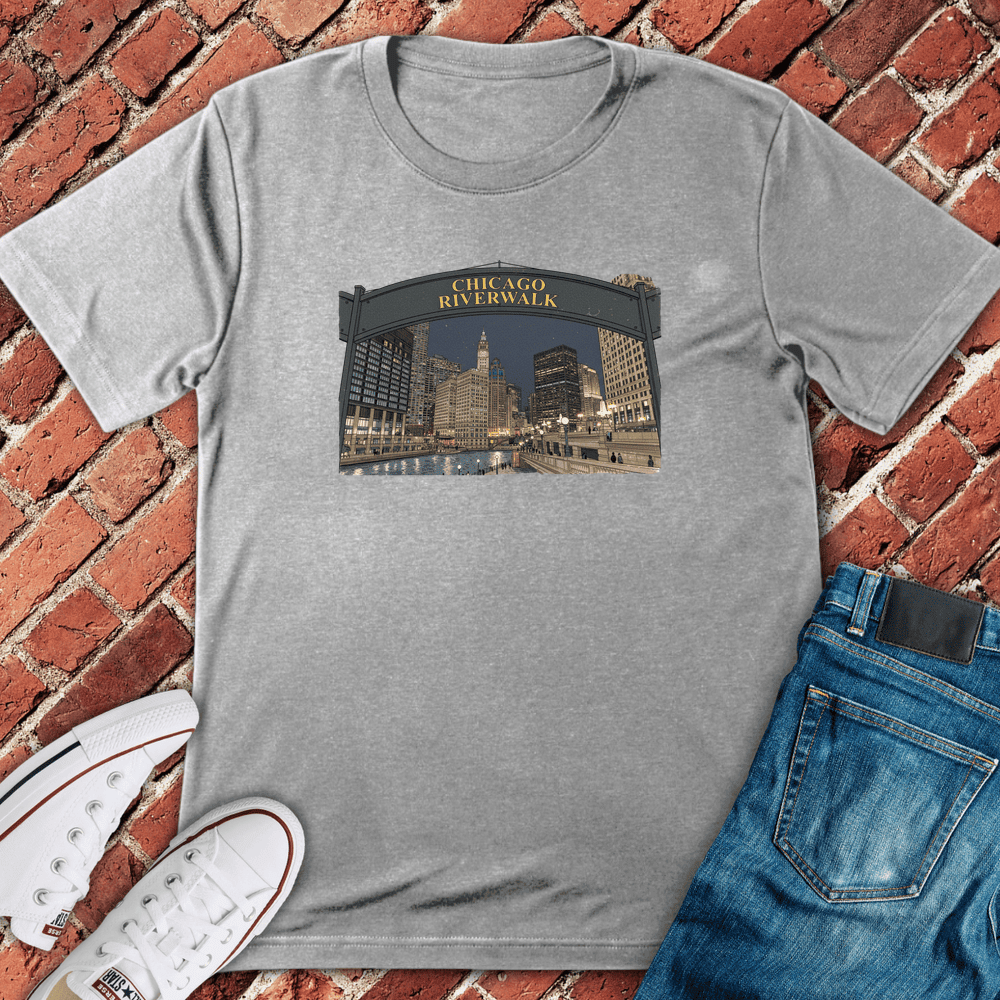Chicago Riverwalk T-Shirt - Graphic Tee - Gift for Chicago Lovers - Unisex