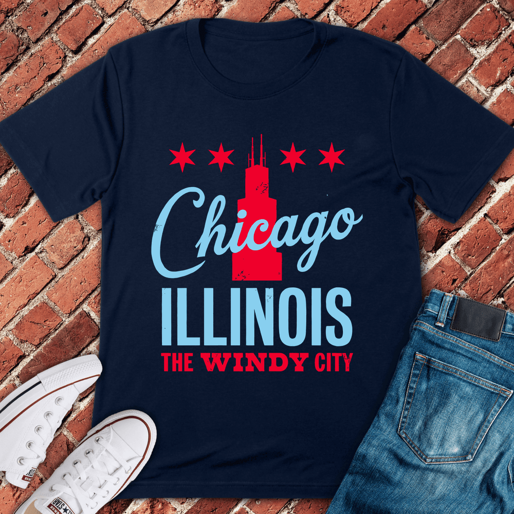 Chicago Illinois T-Shirt - Graphic Tee - Gift for Chicago Lovers - Unisex