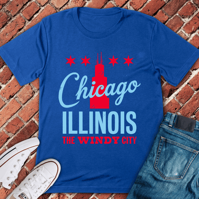 Chicago Illinois T-Shirt - Graphic Tee - Gift for Chicago Lovers - Unisex