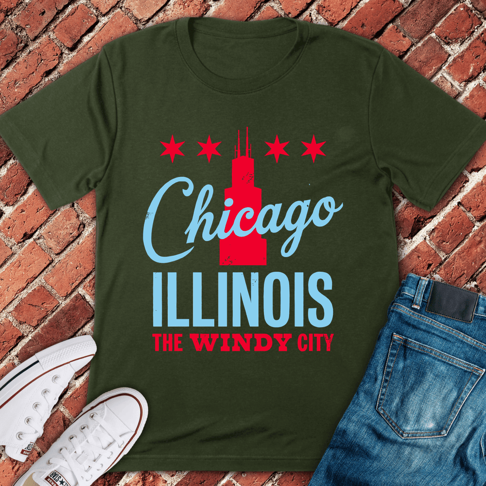 Chicago Illinois T-Shirt - Graphic Tee - Gift for Chicago Lovers - Unisex