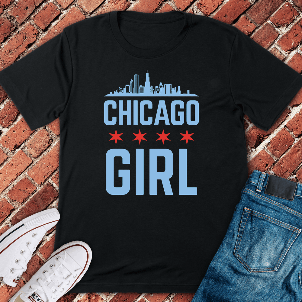 Chi Town Girl T-Shirt - Graphic Tee - Gift for Chicago Lovers