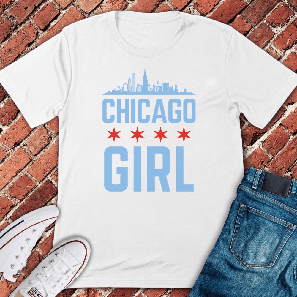 Chi Town Girl T-Shirt - Graphic Tee - Gift for Chicago Lovers