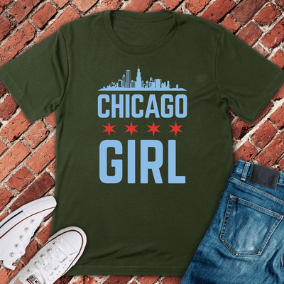 Chi Town Girl T-Shirt - Graphic Tee - Gift for Chicago Lovers