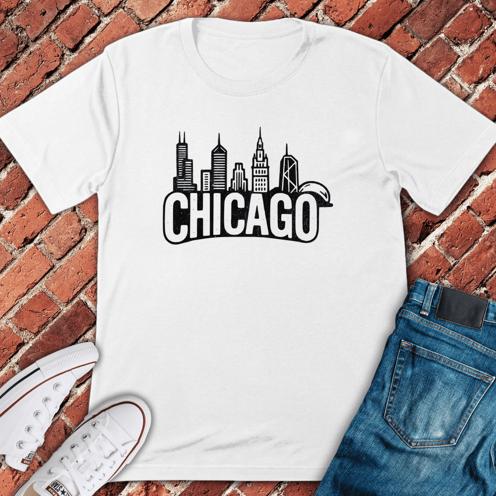 Chicago Curved Skyline T-Shirt - Graphic Tee - Gift for Chicago Lovers - Unisex