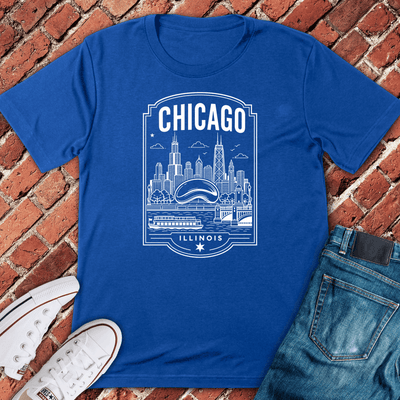 Chicago Emblem T-Shirt - Graphic Tee - Gift for Chicago Lovers - Unisex