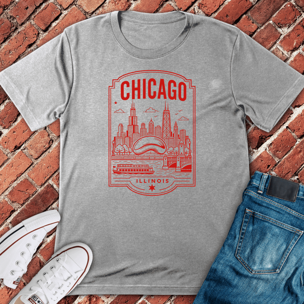 Chicago Emblem T-Shirt - Graphic Tee - Gift for Chicago Lovers - Unisex