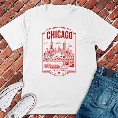 Chicago Emblem T-Shirt - Graphic Tee - Gift for Chicago Lovers - Unisex