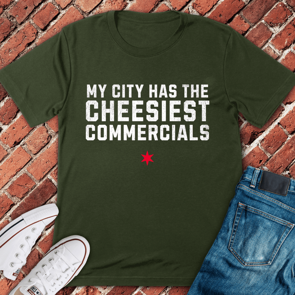 Cheesiest Ads Ever T-Shirt - Chicago Graphic Tee - Gift for Chicago Lovers - Unisex